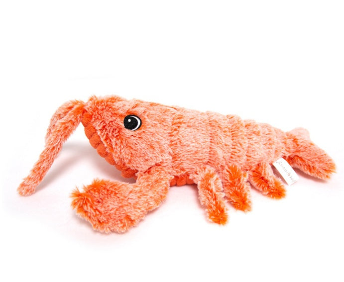 Pet Toys Electric Jumping Shrimp USB Charging Simulation Lobster Funny Cat Plush Pets Toy