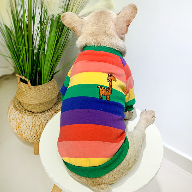 Rainbow Pet Clothing Plus Velvet Thickening