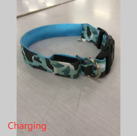 Camouflage pet supplies luminous dog collar