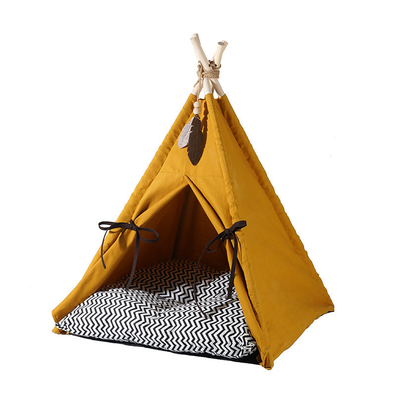 Sunset Yellow Cat Nest Pet Tent Semi-enclosed