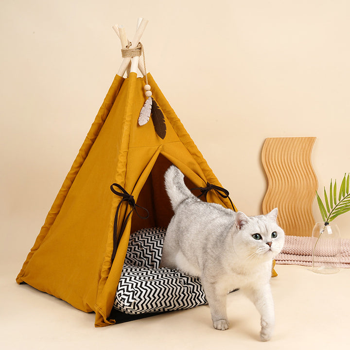 Sunset Yellow Cat Nest Pet Tent Semi-enclosed