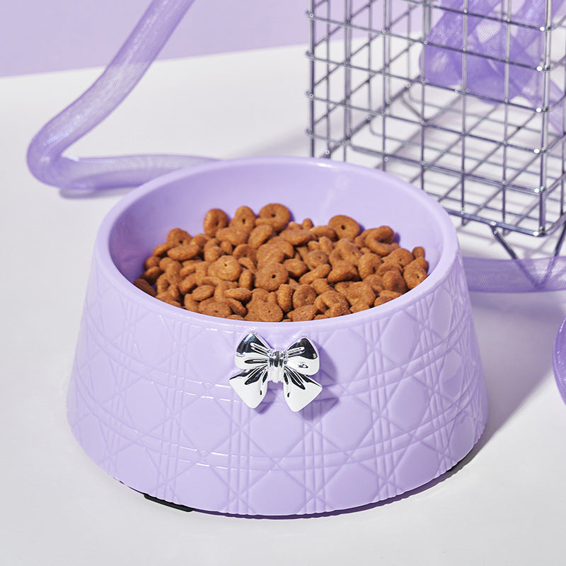 Pet Dog Food Bowls Feeder Dish Bowl Diamond